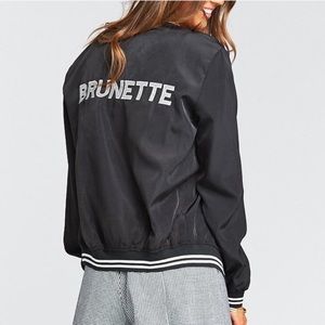 SHOW ME YOUR MUMU Brunette Bomber Jacket M